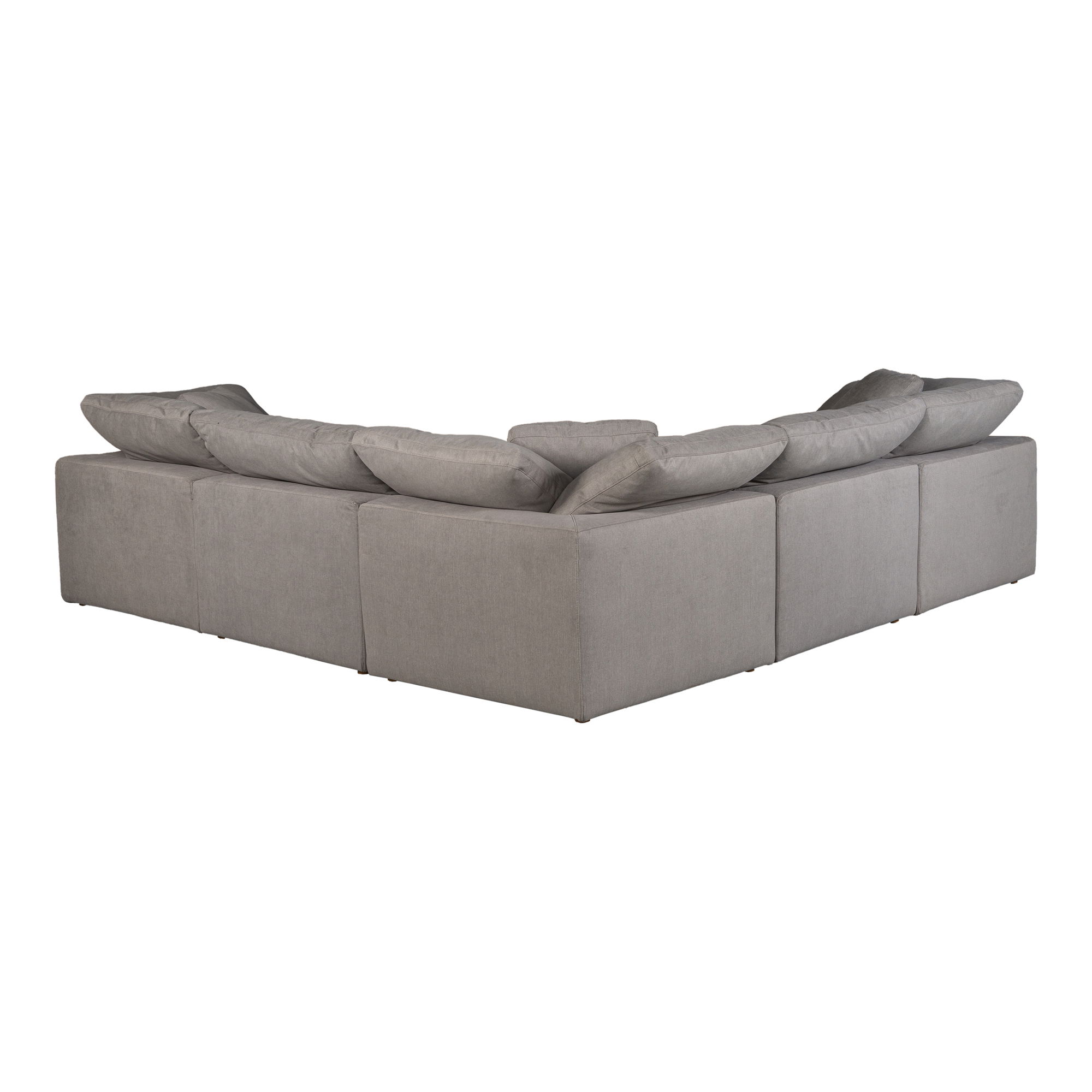 Terra Condo Classic L-shaped Modular Sectional Light Grey, Sectional Sofa by Moe's Home, 114" width x 32" height x 114" depth View 4