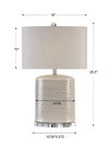 Modica Taupe Ceramic Lamp, by Uttermost, 1'4" width x 2'1.5" height x 9" depth thumbnail 3