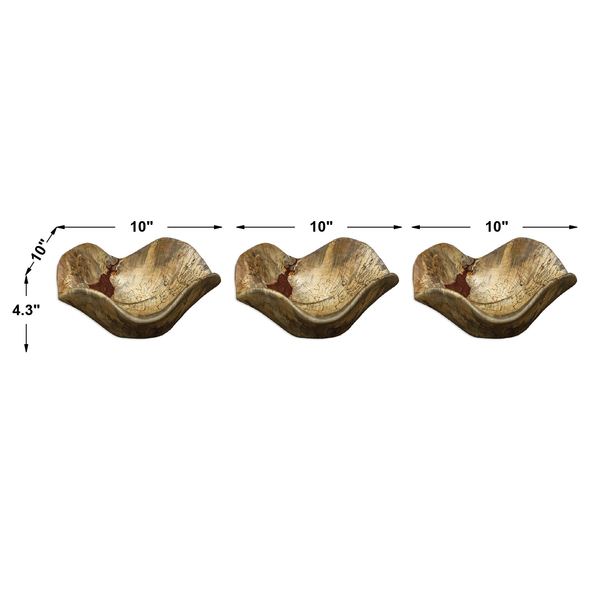 Tamarine Wood Wall Art Set/3 large image 
