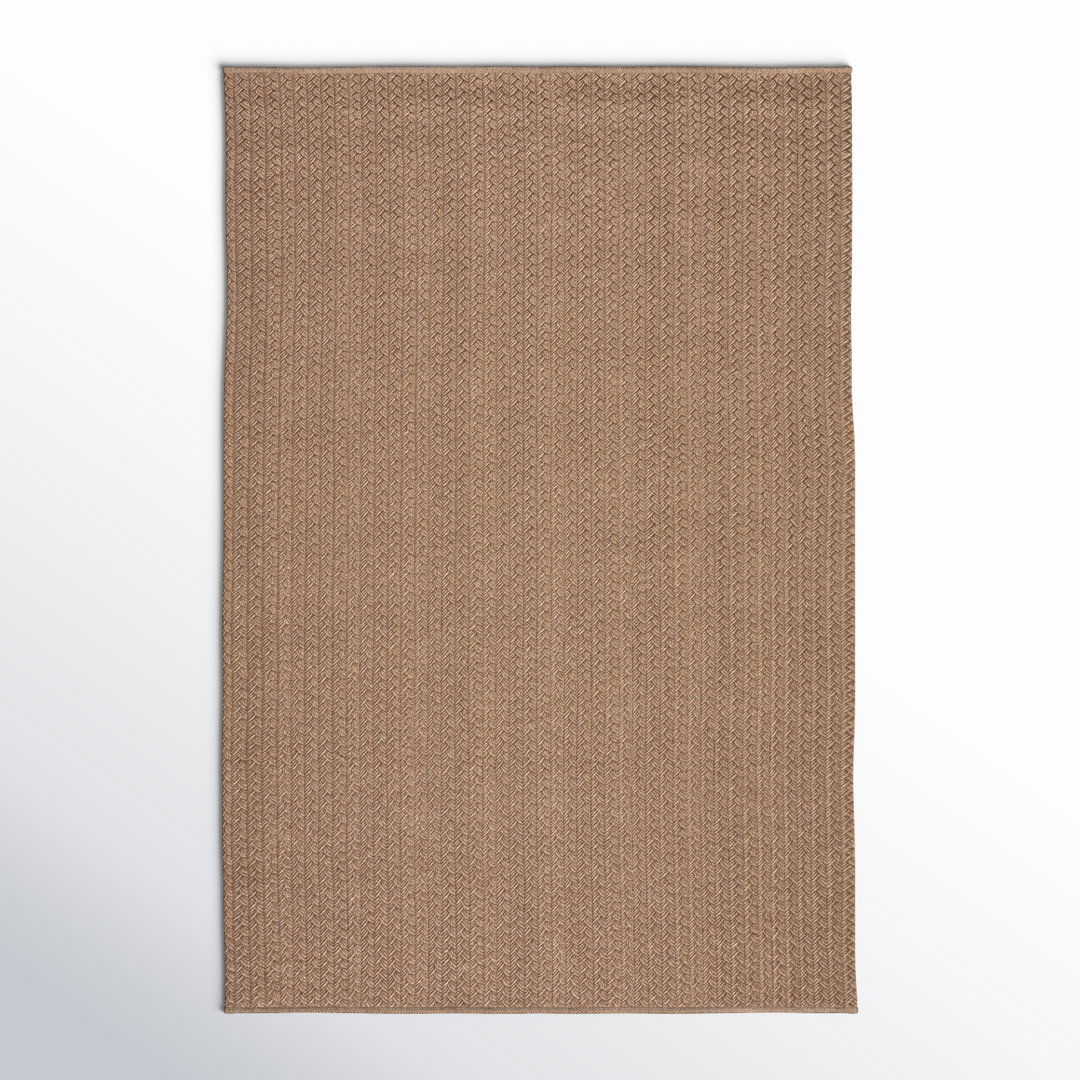 Iver Indoor/ Outdoor Solid Tan Area Rug large image 