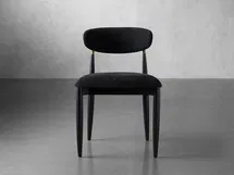 Online Designer Combined Living/Dining Jagger Dining Side Chair in Black with Antique Brass