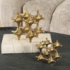 Gilded Connection Modern Sculptures Set/2, Decorative by Uttermost, 6.5" width x 6.5" height x 6.5" depth thumbnail 3