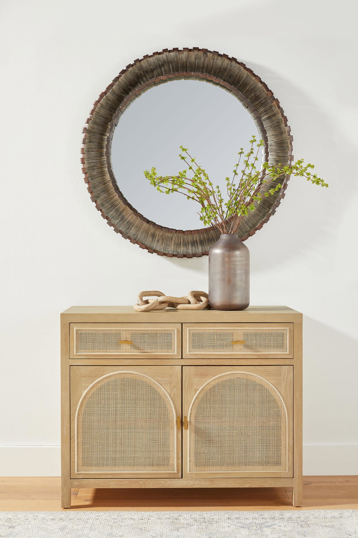 Cane Media Cabinet, Shelving & Bookcase by Essentials for Living, 39" width x 31" height x 18" depth View 11