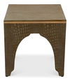Croco Embossed Leather Stool  Ant. Green thumbnail 1