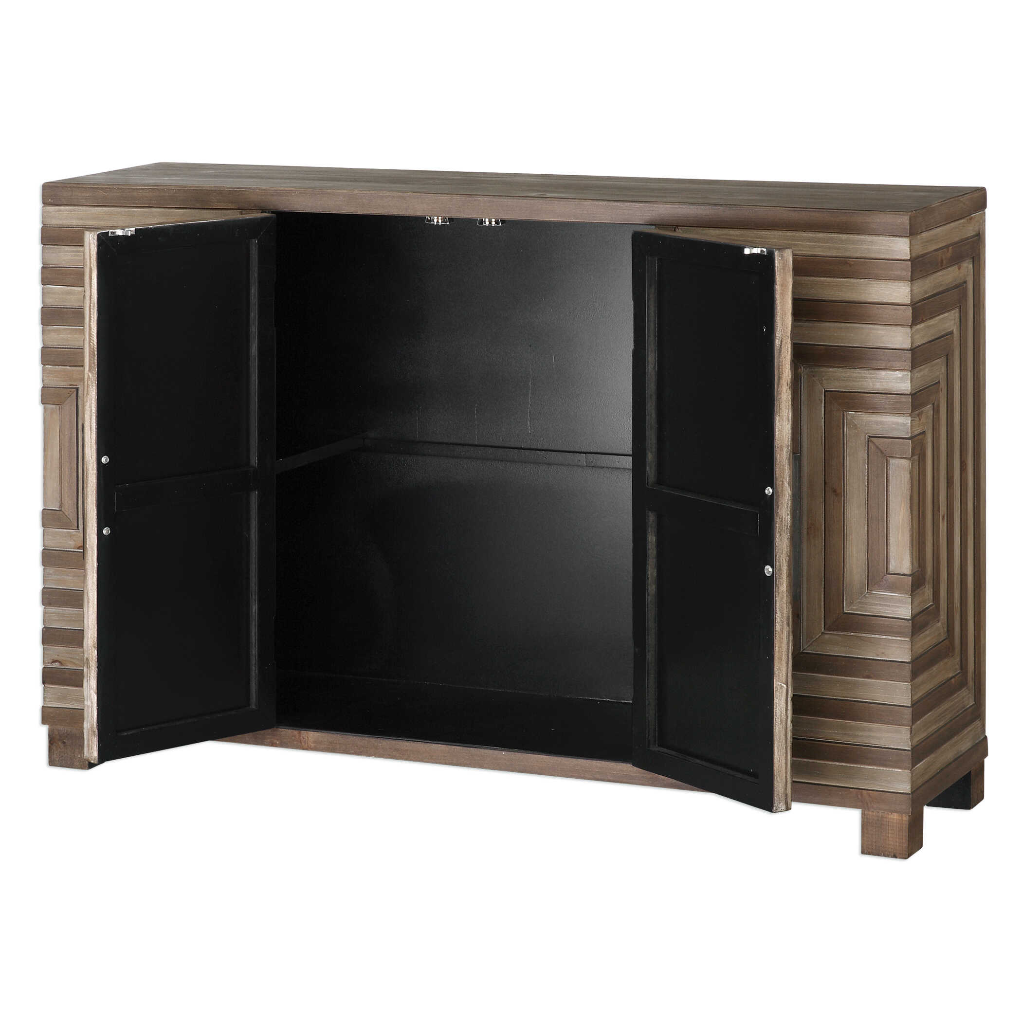 Layton Geometric Console Cabinet, Furniture by Uttermost, 48.5" width x 33" height x 12.5" depth View 6