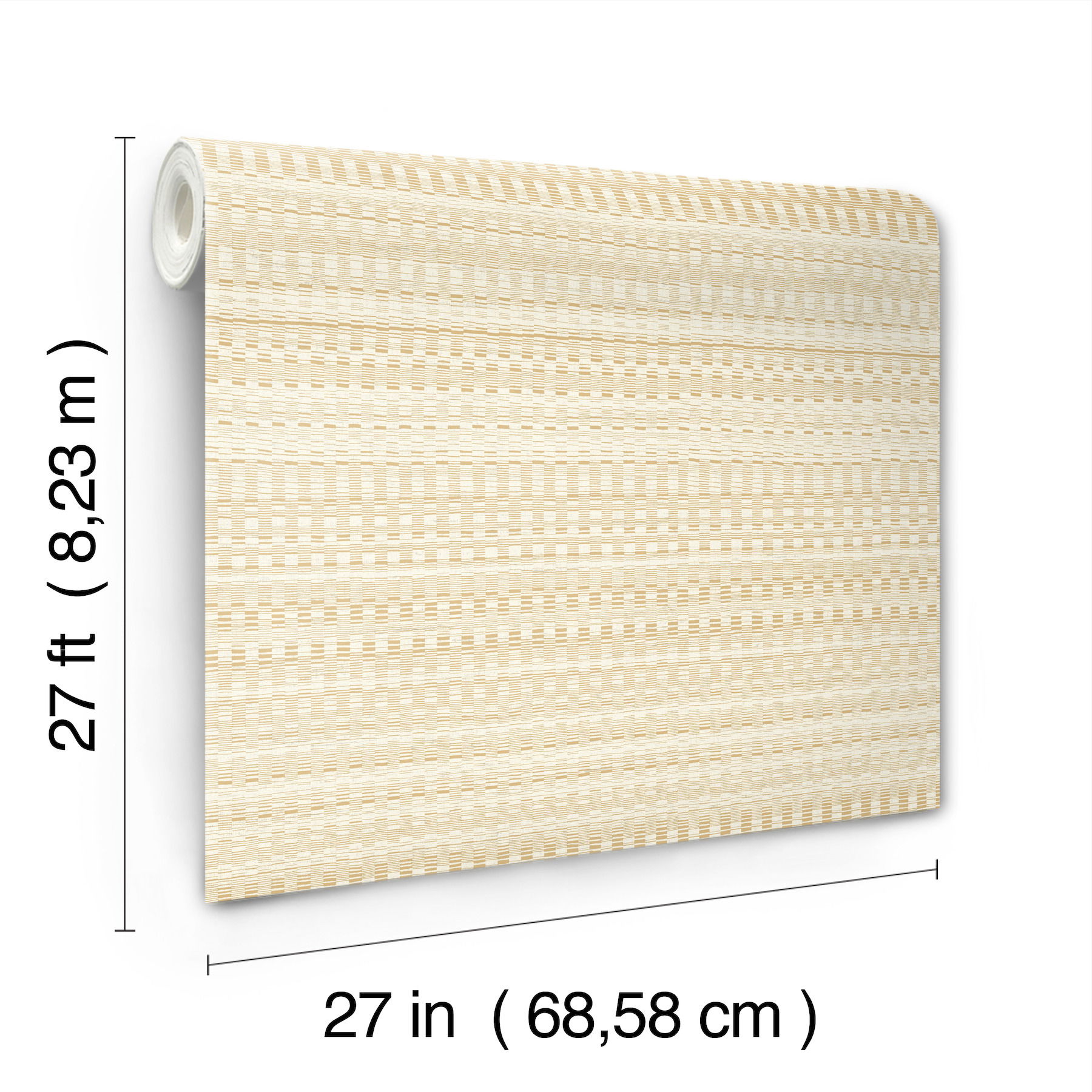 Tapestry Stitch Mustard Wallpaper large image 