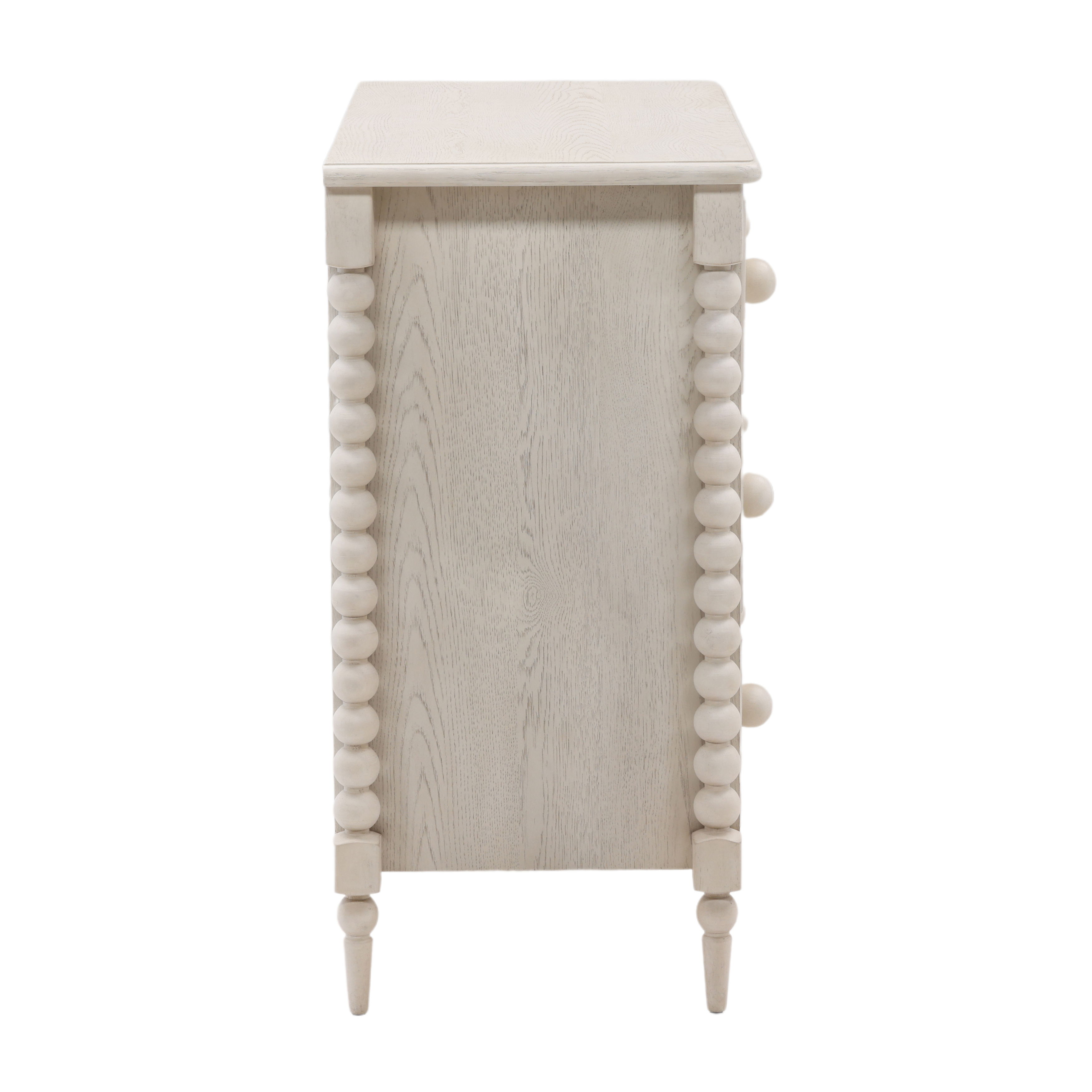 Marcellina Dresser Whitewash, by Dovetail, 40.1" width x 36" height x 17.75" depth View 3