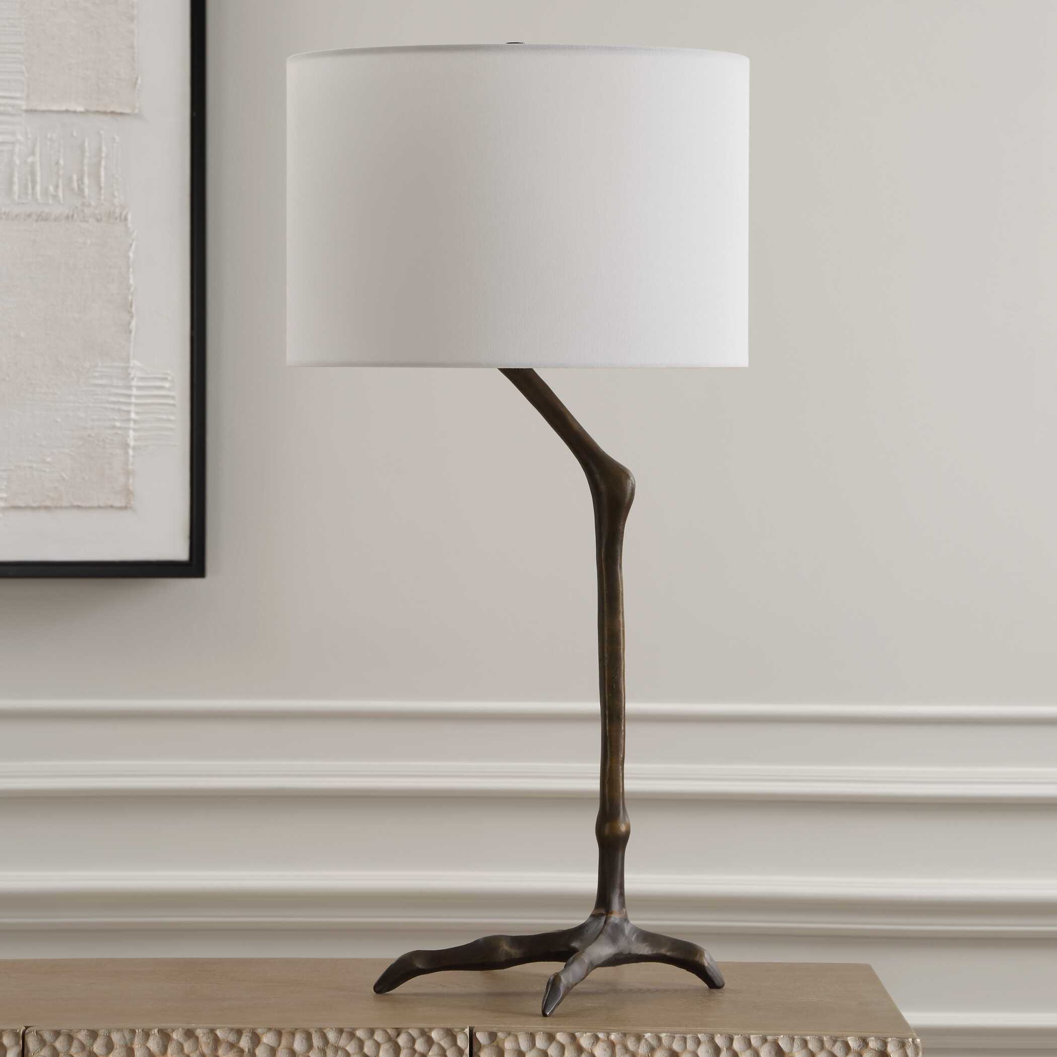 Perch Bird-Leg Table Lamp, by Uttermost, 15" width x 31" height x 15" depth View 4