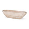 Athena Extra Large Oblong Light-Wash Reclaimed Wood Bowl, Decorative Bowl by Mercana, 26" length x 10" width x 7" height thumbnail 1