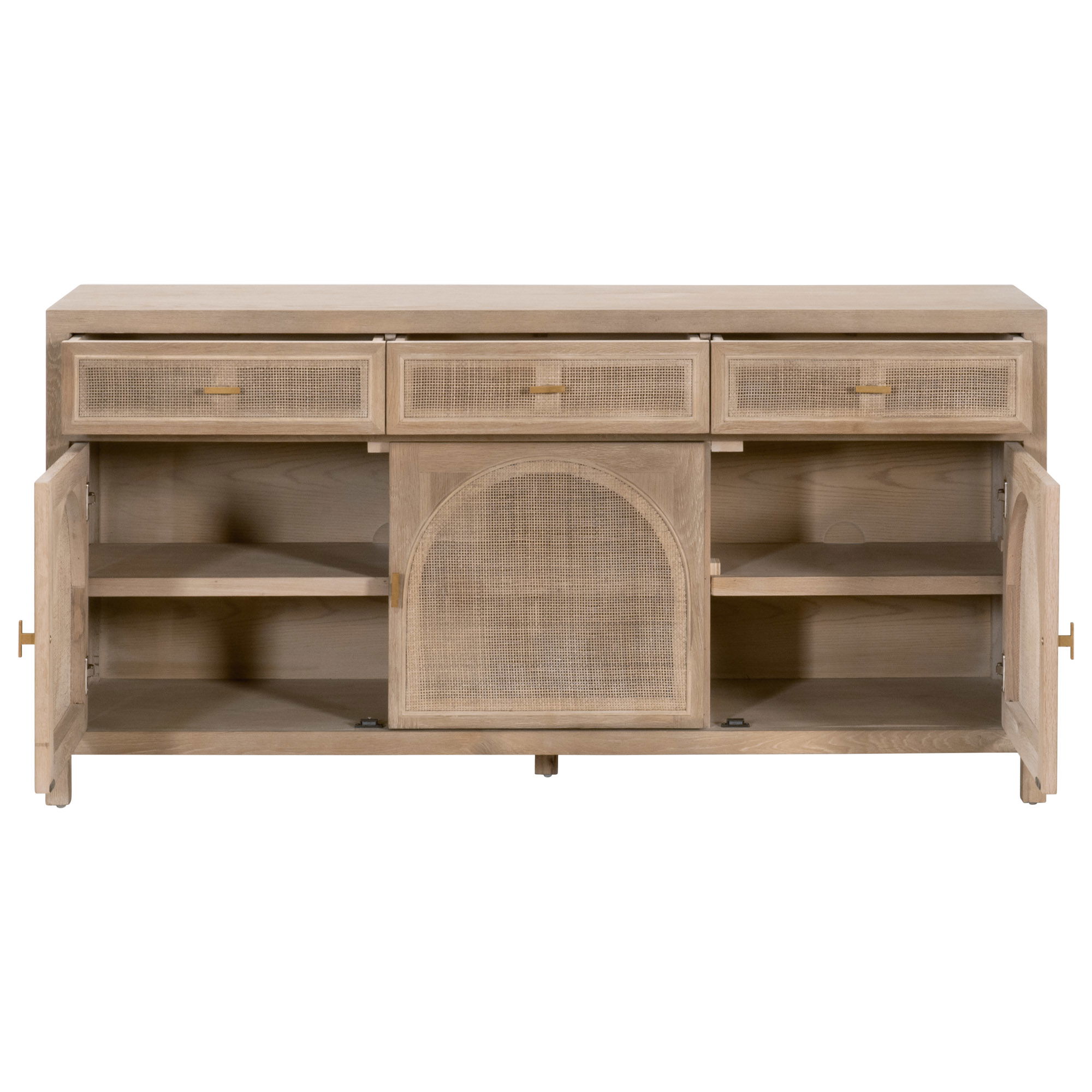 Cane Media Sideboard, Cabinets & Sideboard by Essentials for Living, 63" width x 31.5" height x 18" depth View 2