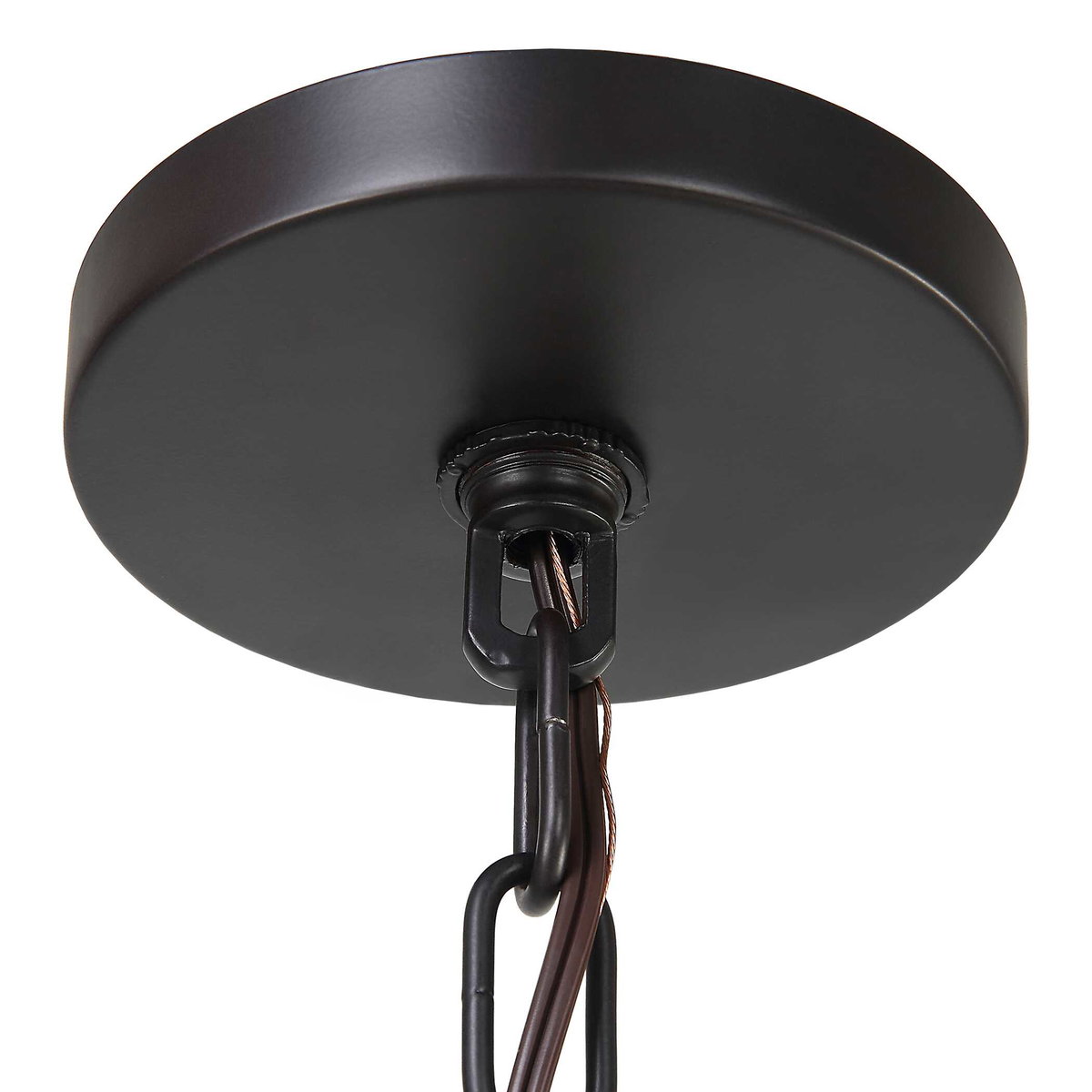 Youngstown Dark Bronze 4 Light Pendant, by Uttermost, 20" width x 14.5" height x 20" diameter x 20" depth View 8