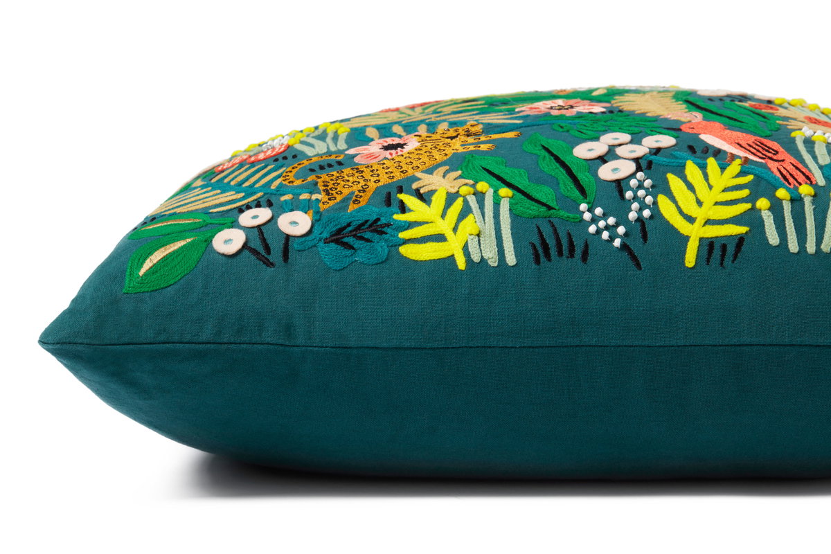Rifle Paper Co. x Loloi Pillows Pillow, Decorative Pillow, 22" length x 22" width View 4