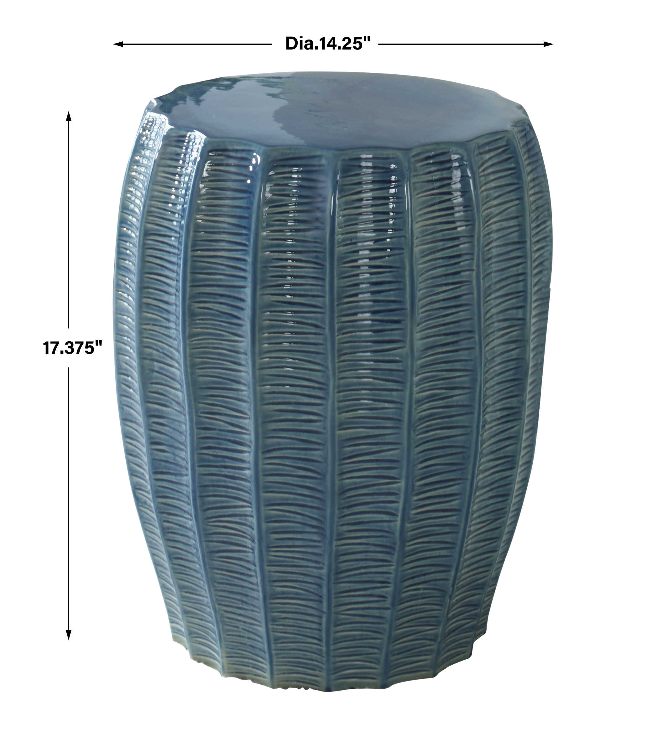 Harbor Aqua Blue Garden Stool large image 