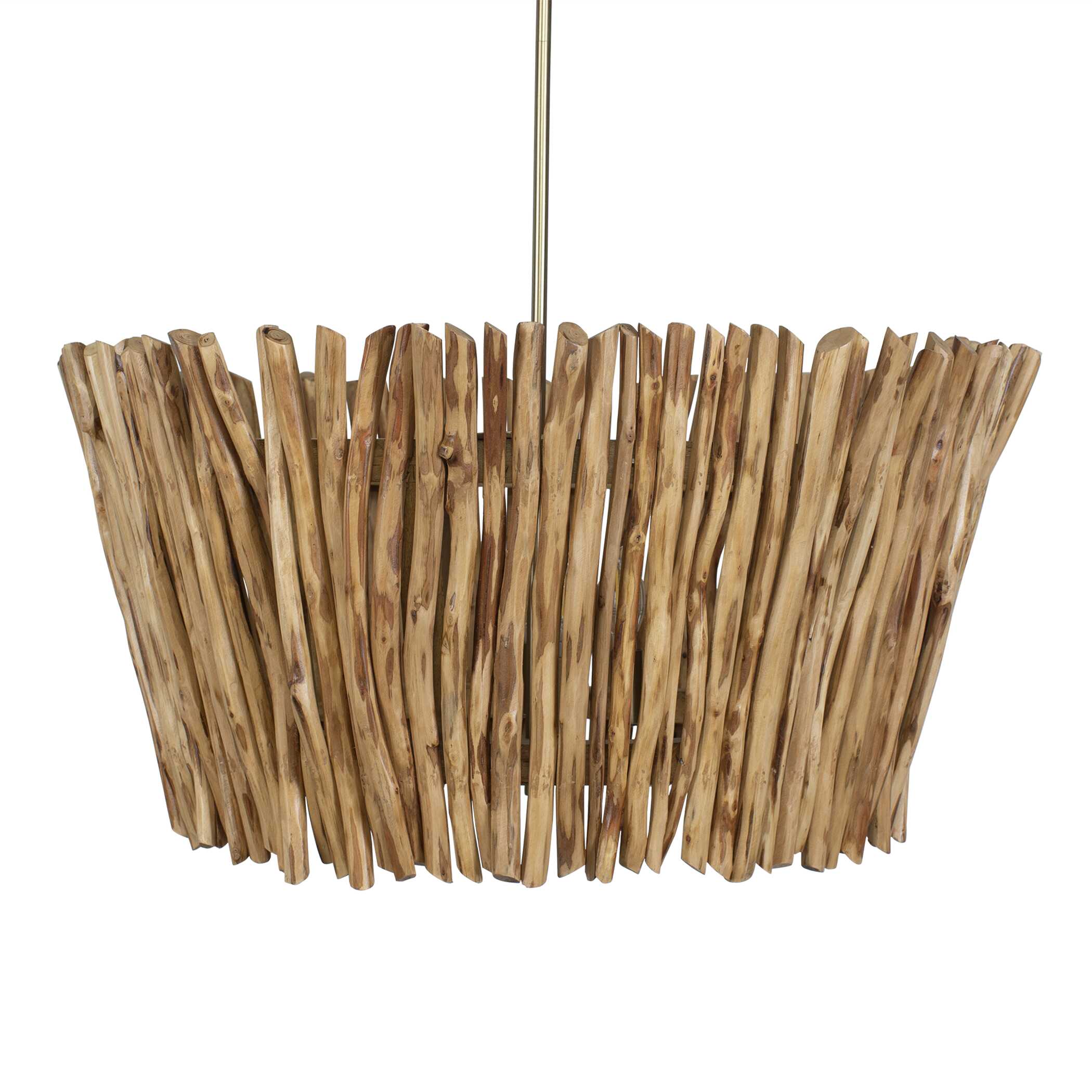Rhea 4 Light Wood Branch Chandelier large image 