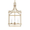 Montreal 4 Light Brass Lantern Pendant 6 Montreal 4 Light Brass Lantern Pendant thumbnail 6