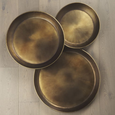 Eagan  Brass Aluminium Tray Small