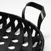Lito (Set of 2) Black Woven Metal Round Serving Trays, Decorative Tray by Mercana, 26.77" length x 23.82" width x 5.51" height thumbnail 8