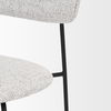 Casey Matte Black Metal with Gray Fabric Dining Chair thumbnail 8