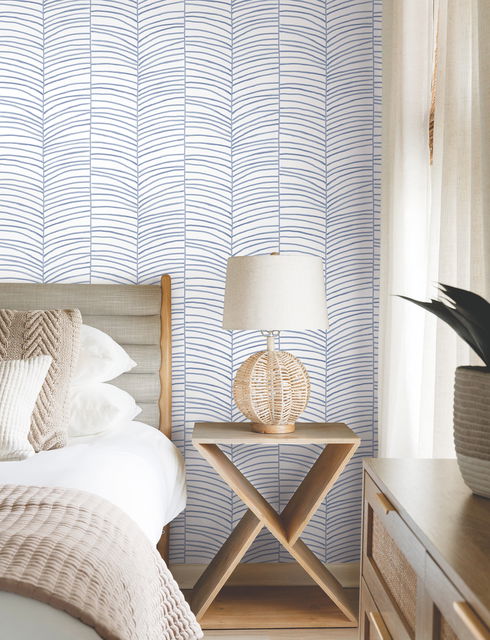 Cascade Palm Chevron Sea Wallpaper