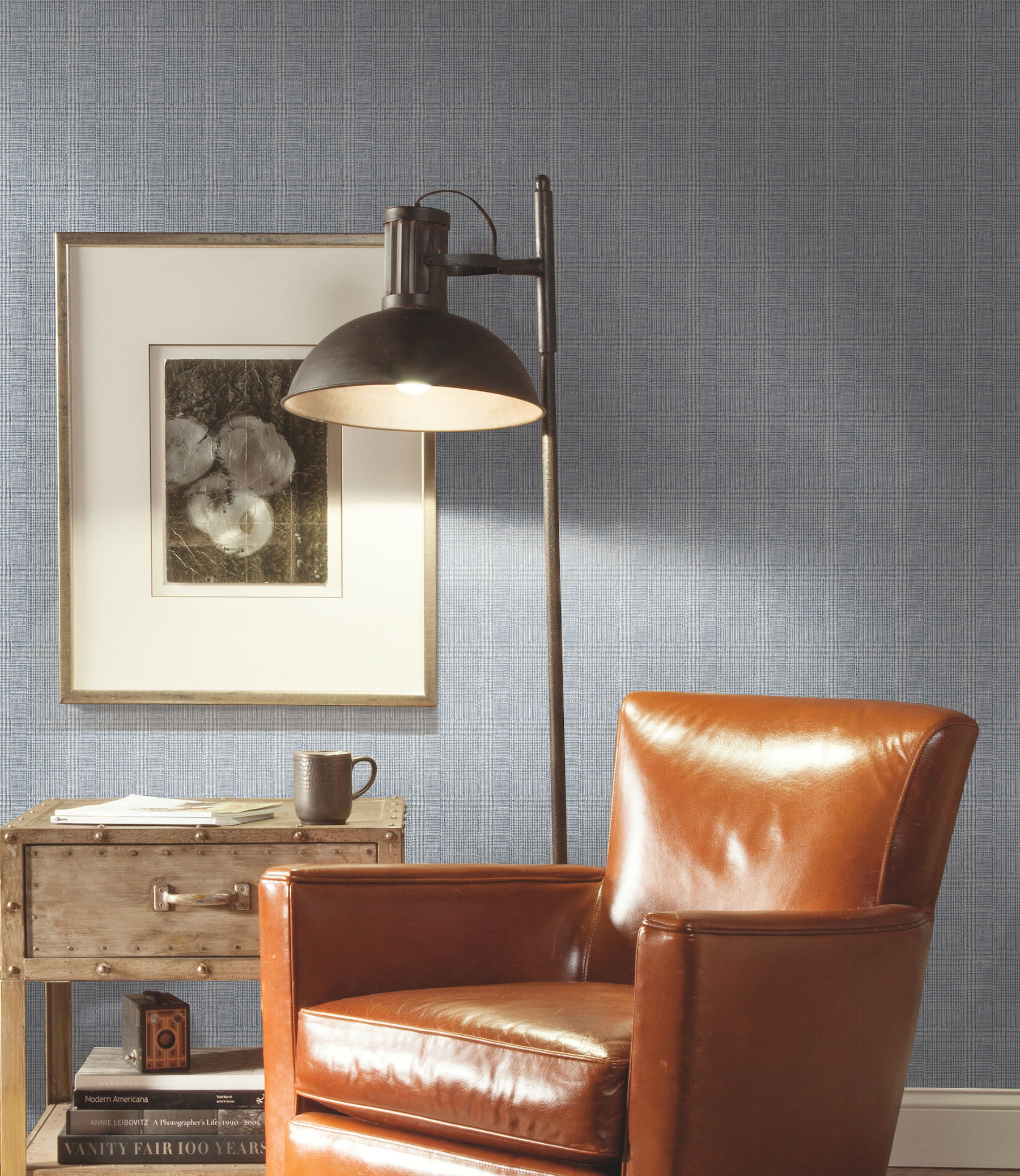 Shirting Plaid Blue Wallpaper large image 