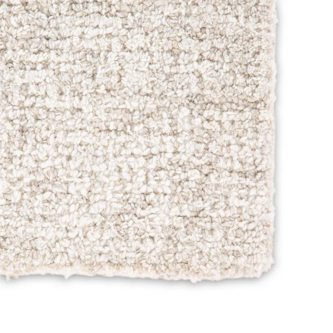 Richmond Solid Hand-Tufted Wool Ivory/Gray Area Rug large image 
