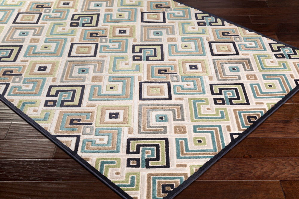 Basilica Machine Woven Rug, by Surya, 1'6.11" length x 1'6.11" width