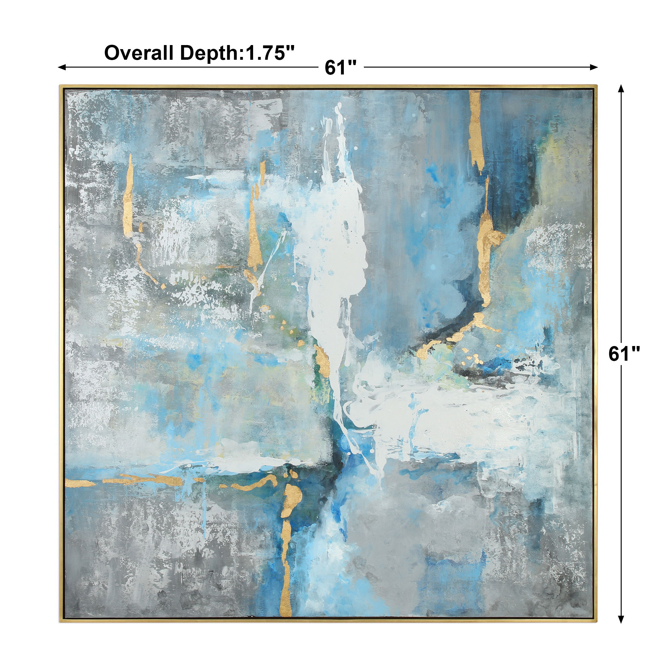 Meditation Modern Art, Painting by Uttermost, 61" width x 61" height x 1.75" depth View 3