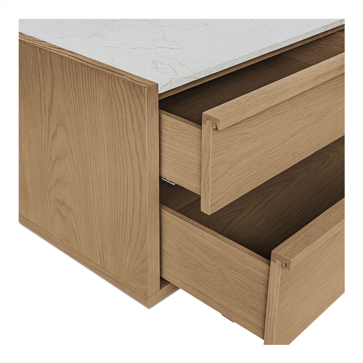 Ashcroft Nightstand Oak, by Moe's Home, 26.38" width x 18.11" height x 19.09" depth View 6