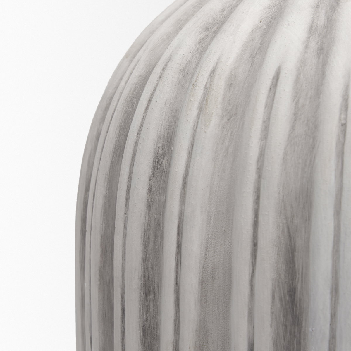 Ummi Small Off White with Gray Antiquing Ceramic Vase, by Mercana, 8" length x 8" width x 15.75" height View 5