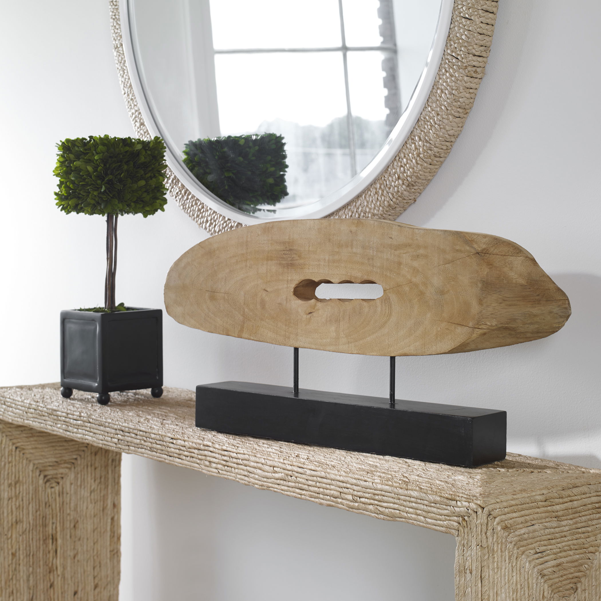 Paol Mango Wood Sculpture, Decorative by Uttermost, 28.75" width x 12.75" height x 3.75" depth View 2