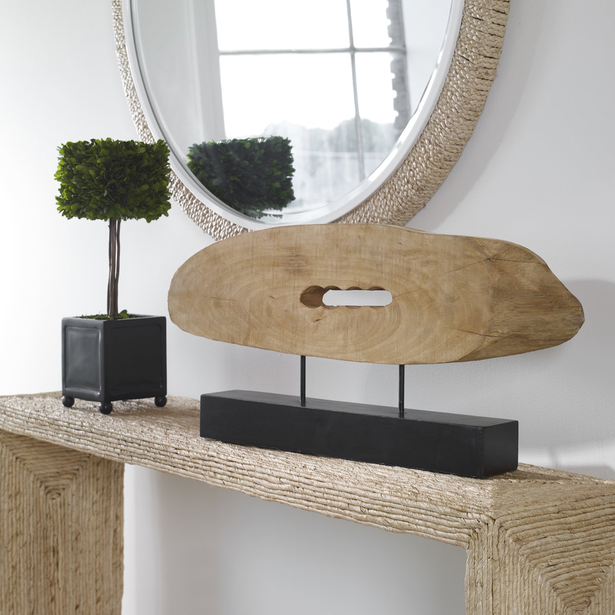 Paol Mango Wood Sculpture, Figurines & Statue by Uttermost, 28.75" width x 12.75" height x 3.75" depth View 2