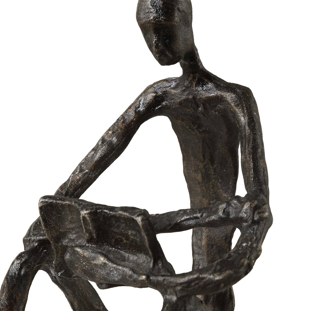 Sit Back Relax And Read Iron Sculpture, Figurines & Statue by Uttermost, 4" width x 6" height x 8.75" depth View 6