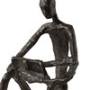 Sit Back Relax And Read Iron Sculpture, Figurines & Statue by Uttermost, 4" width x 6" height x 8.75" depth thumbnail 6