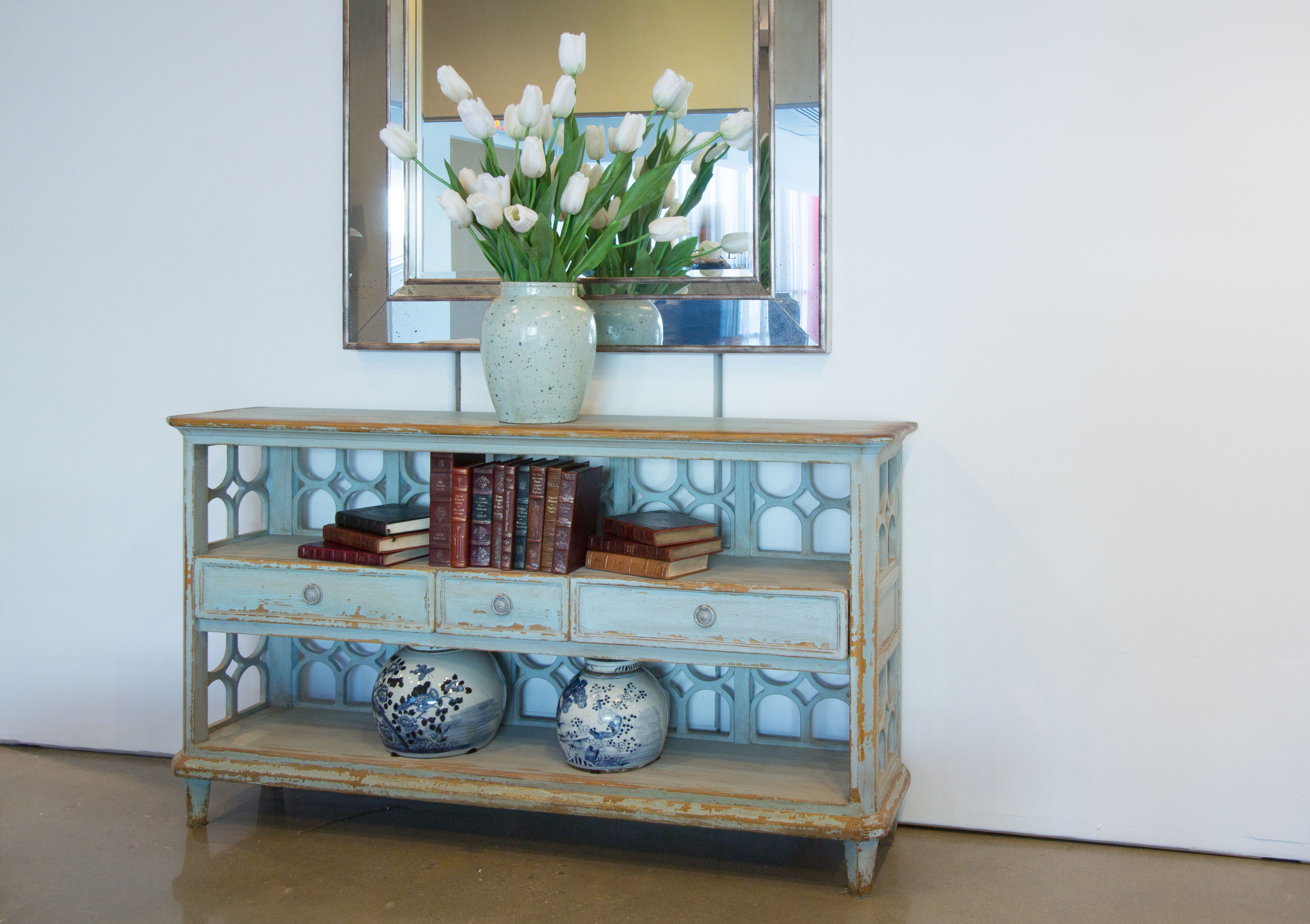 Wine Connoisseur Shelf, Cabinets & Sideboard by Sarreid, 64" length x 15" width x 36" height View 12