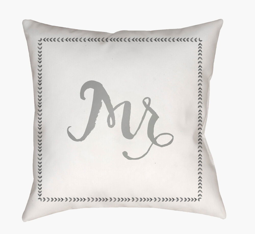 Husband Accent Pillow, Decorative Pillow by Surya, 18" length x 18" width