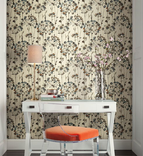 Flourish Teal Peel & Stick Wallpaper