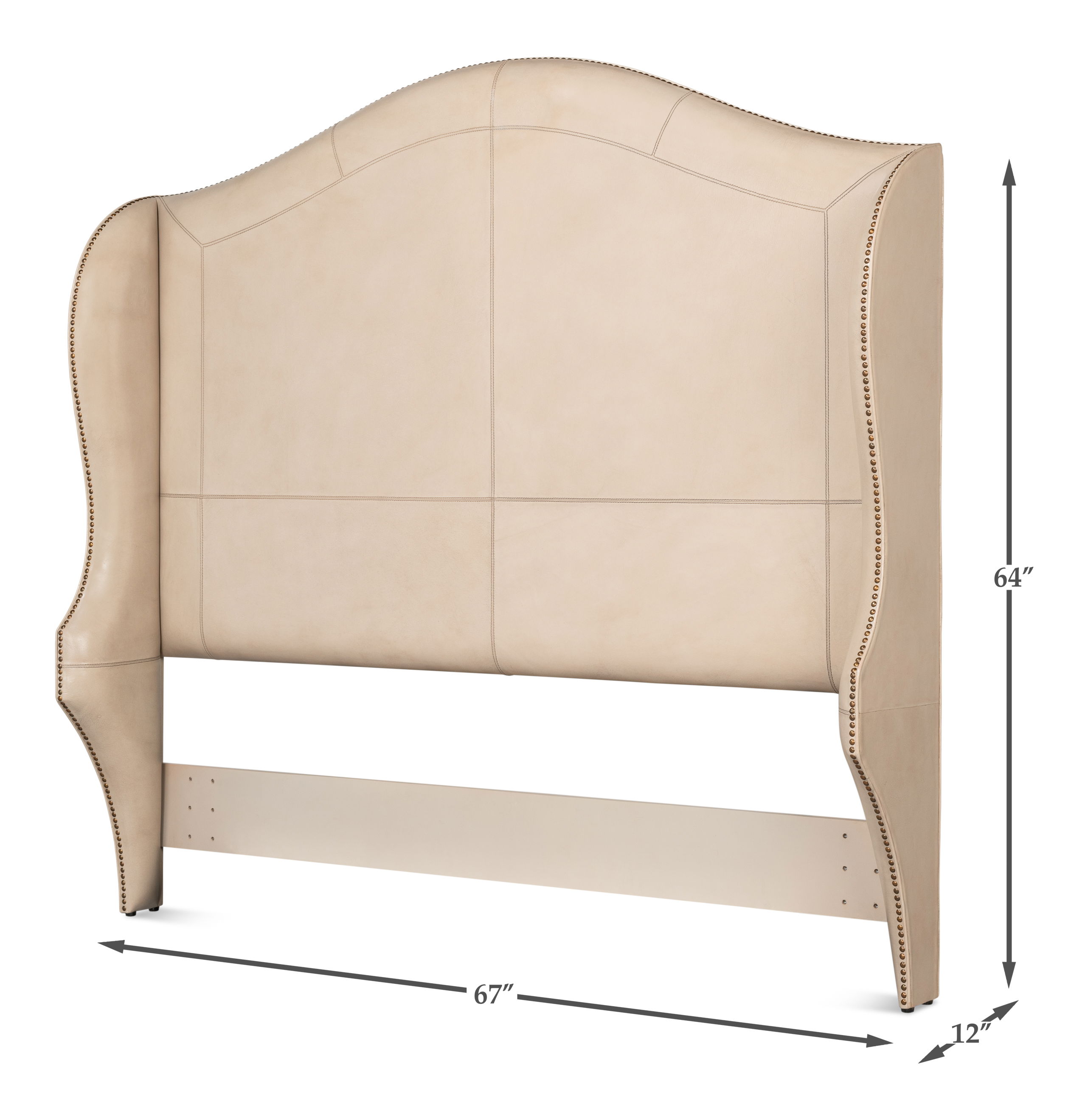 Dowry Equestrian Headboard  Queen  Taupe large image 