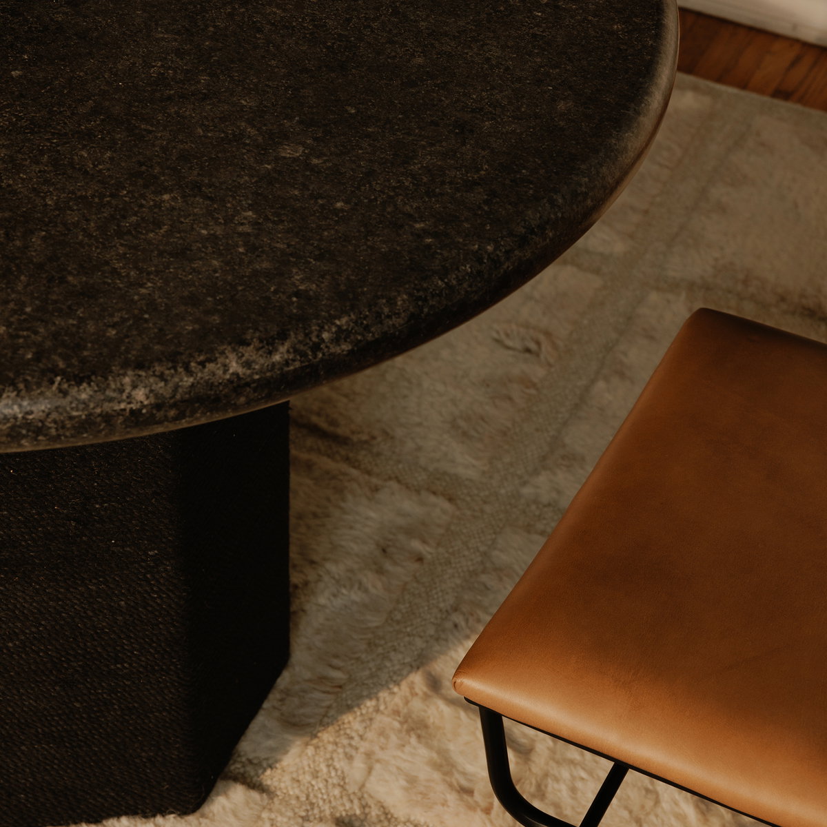 Sartoria Dining Table Black Granite, by Moe's Home, 72" width x 30" height x 40" depth View 7