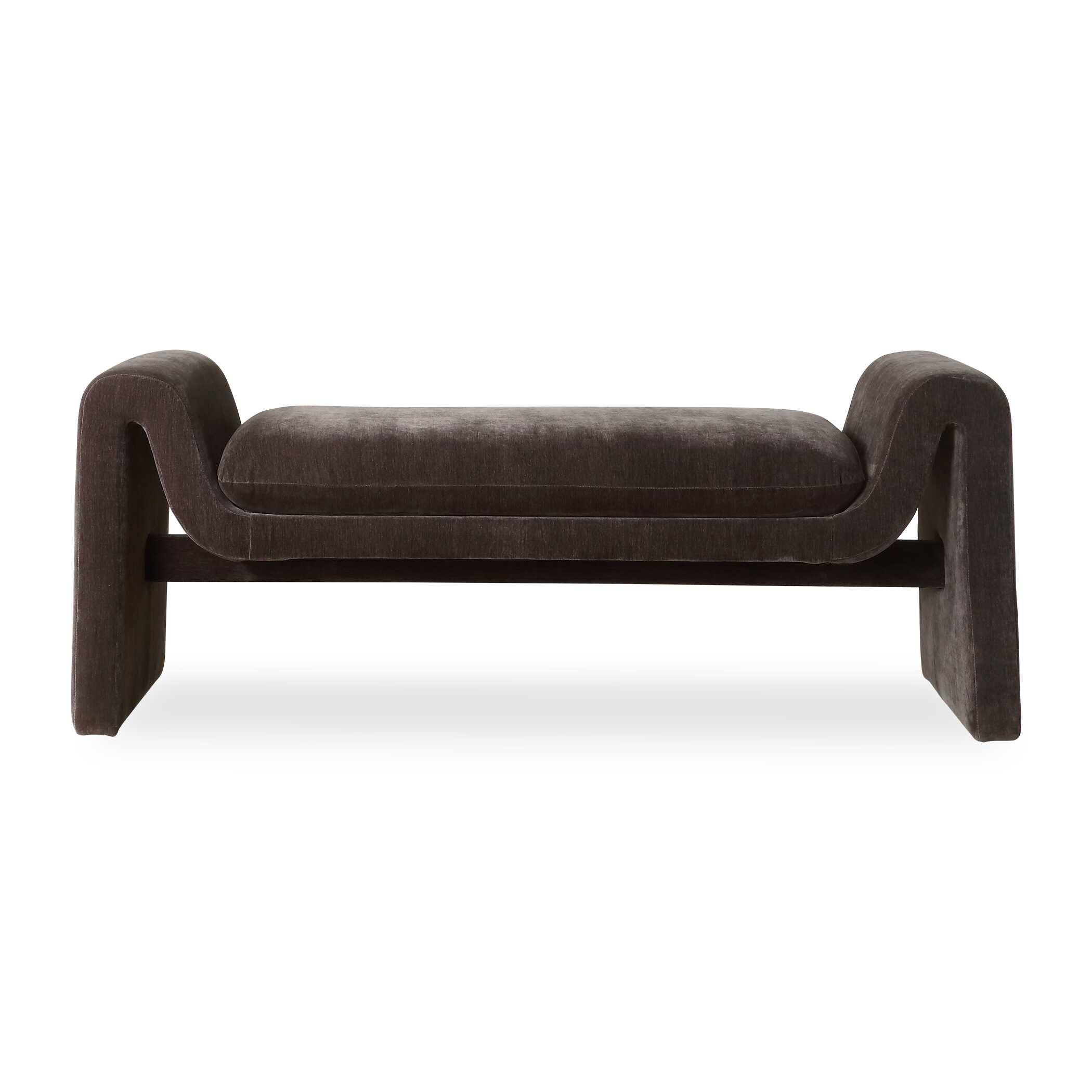Manson Modern Charcoal Bench, Furniture by Uttermost, 60" width x 23.5" height x 19" depth View 1