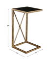 Zafina Gold Accent Table, Side & End Table by Uttermost, 13" width x 25" height x 13" depth thumbnail 3