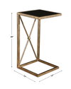 Zafina Gold Accent Table, Side & End Table by Uttermost, 13" width x 25" height x 13" depth thumbnail 3