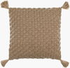 Makrome Accent Pillow Poly, Decorative Pillow by Surya, 22" length x 22" width thumbnail