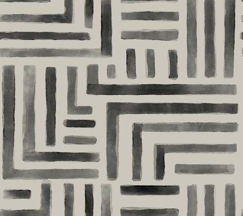 Painterly Labyrinth Charcoal Wallpaper