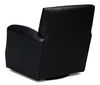 Taft Leather Swivel Chair, Onyx Black, Seating by Sarreid, 32" length x 30" width x 33" height thumbnail 11