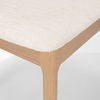 Nobu Oak Wood with Cream Fabric Open Back Dining Chair thumbnail 10