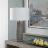 Monolith Gray Table Lamp, by Uttermost, 1'4" width x 2'4.5" height x 1'4" depth thumbnail 4