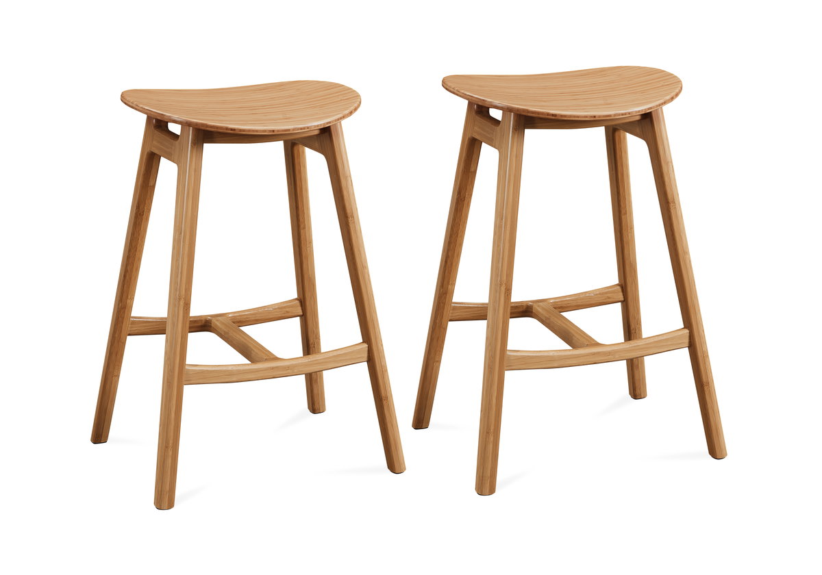 Skol Counter Height Stool, Caramelized, (Set of 2), Counter & Bar Stool by Greenington, 15.75" length x 20" width x 27.75" height View 2