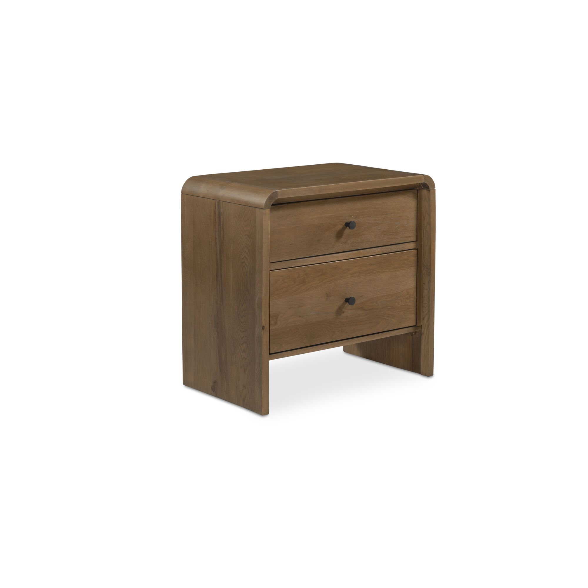 Riley Nightstand Oak, by Moe's Home, 26" width x 25" height x 16" depth View 2