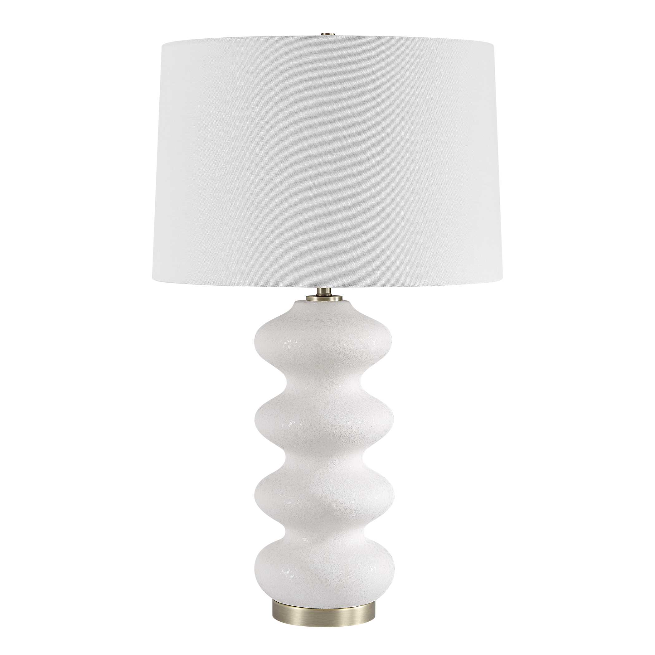 Liora White Table Lamp, by Uttermost, 16" width x 26.25" height x 16" depth View 5