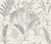 Fernwater Cranes Black & Grey Wallpaper thumbnail 0